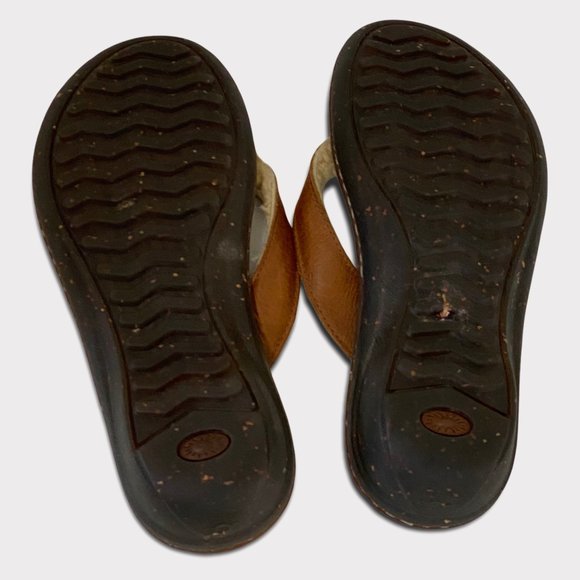 UGG F8910A. sherpa lined flip flop sandals 6/EUR 37 tan - Picture 9 of 12